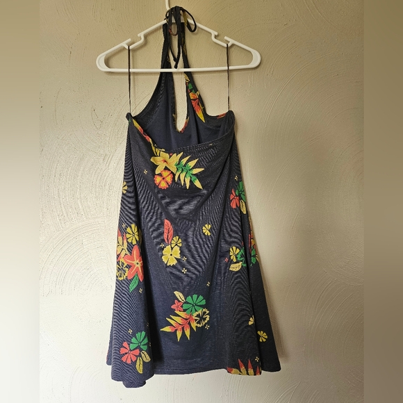 Toad & Co Plumeria Halter Dress Stretchy Pockets Above Knee Built In Bra Large - Picture 4 of 7